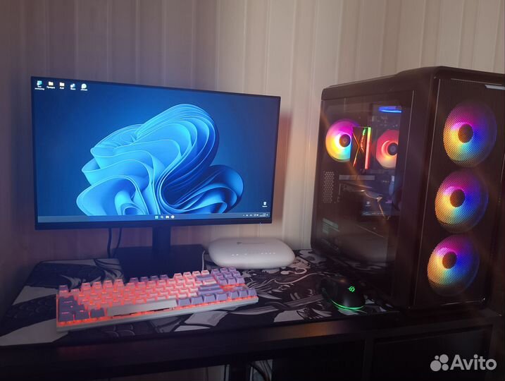 Игровой пк с монитором полный комплект