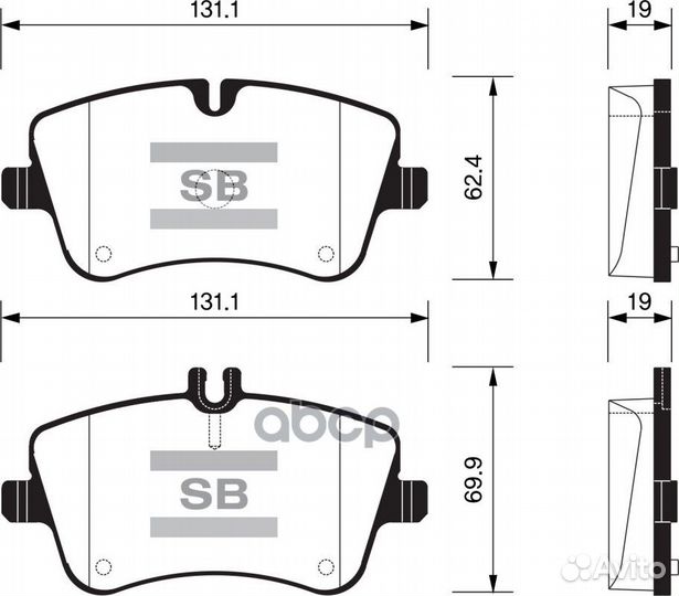 SP2191 колодки дисковые передние MB W203/S203