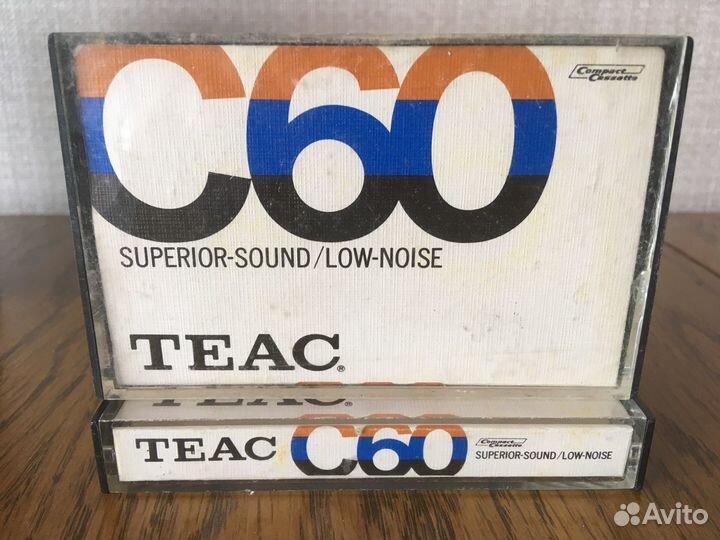 Аудиокассеты редкие Teac С60 Low Noise