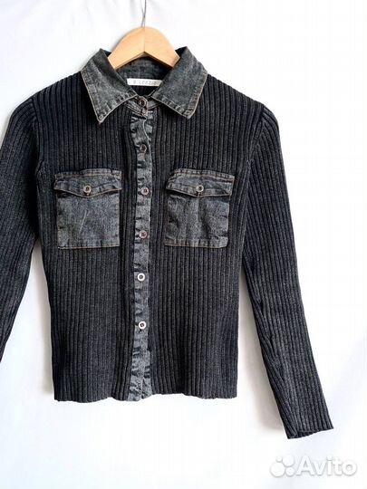 Винтажная хлопковая кофта на пуговицах