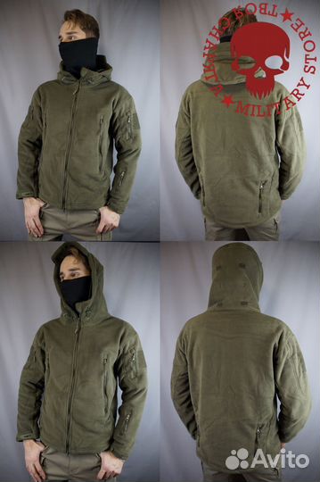Тактическая флисовая кофта теплая военная