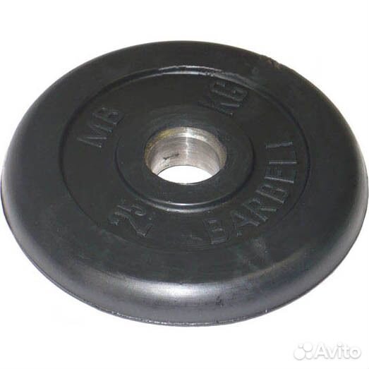 Диск обрезиненный черный MB Barbell D26мм