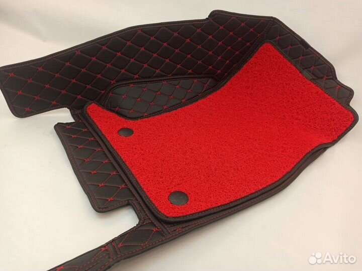 Коврики с большими бортиками из экокожи