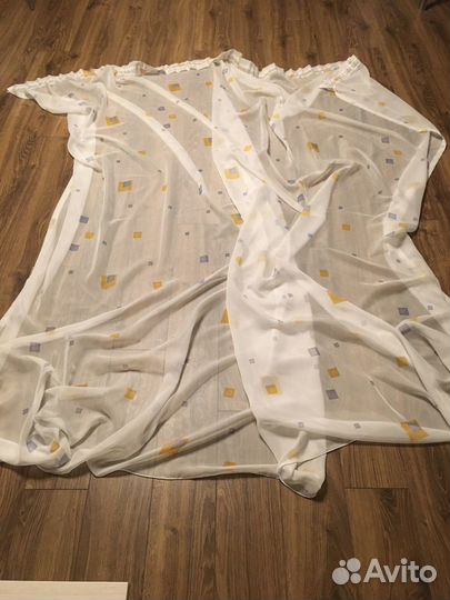 Цена 14 Тюль штора новая 2,40*2,40 с утяжелител