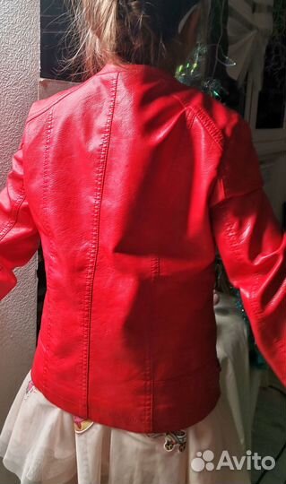 Кожзам куртка косуха 7,8 лет