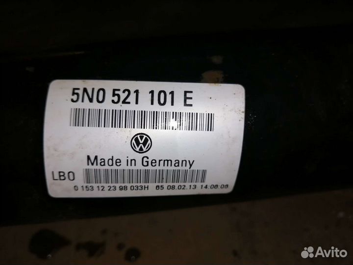 Кардан на Q3, тигуан 2012 года