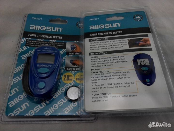 Толщиномер, краскомер цифровой EM2271A