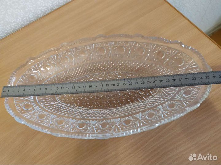 Блюдо, для фруктов, хрусталь из СССР, винтаж