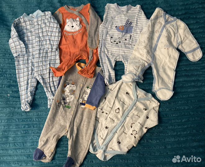 Вещи пакетом на мальчика с рождения до 3-4 месяцев