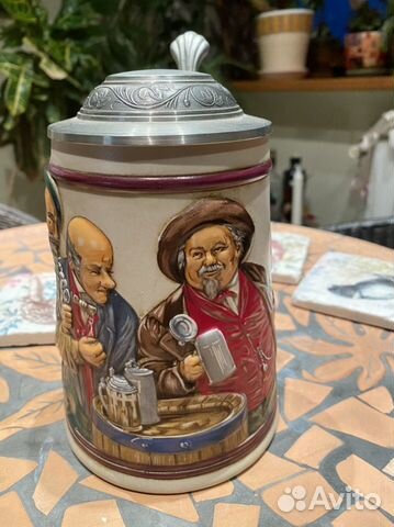 Кружка пивная с крышкой Германия, коллекционная