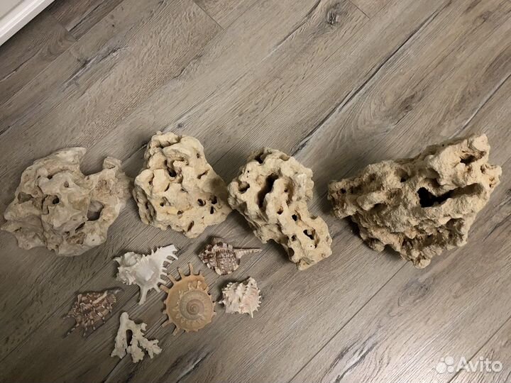 Грот для аквариума. Камни. Ракушки