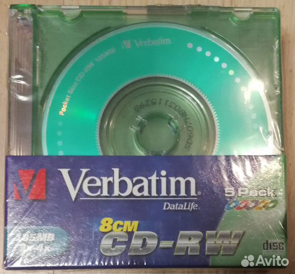 Диски cd rw 8 сантиметров verbatim