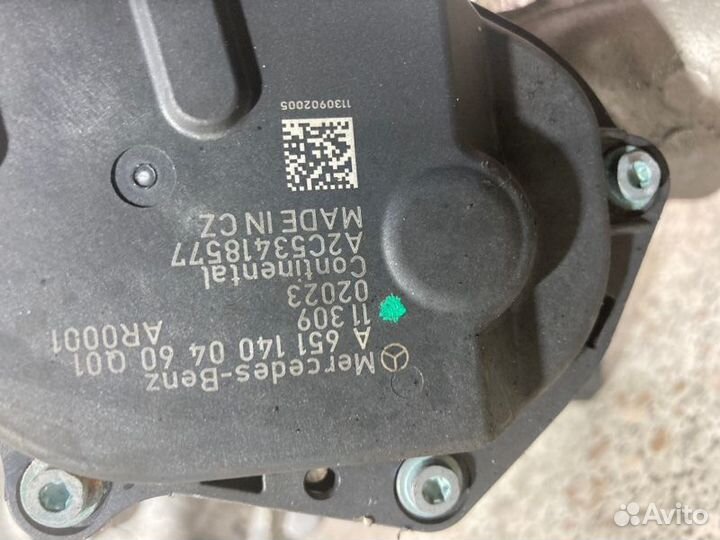 Клапан егр + охладитель Mercedes Glk X204 OM651