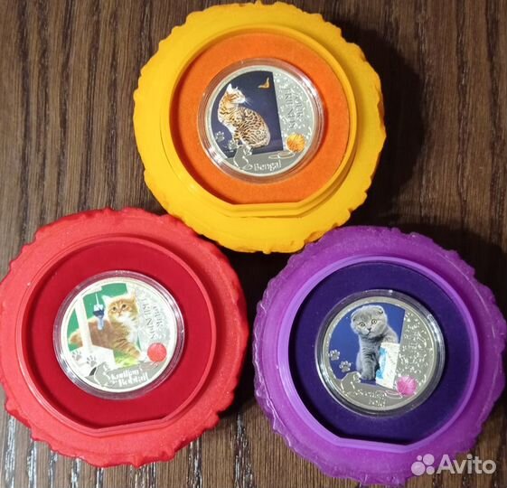 Монеты Ниуэ 2012 Кошки Серебро