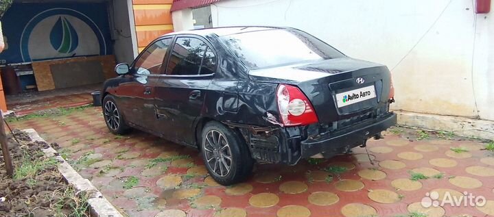 Hyundai Elantra 1.6 МТ, 2008, битый, 333 188 км