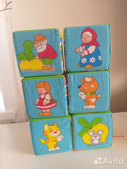 Мягкие кубики со сказками