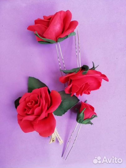 Handmade. Шпильки и бутоньерка. 