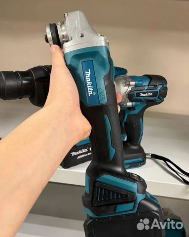 Набор makita 4в1 аккум ушм+шурик+перф+гайковерт