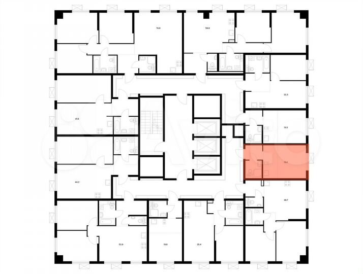 Квартира-студия, 19,8 м², 19/23 эт.
