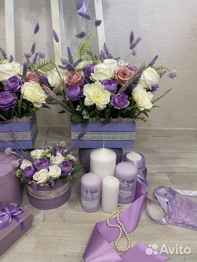 Букет в ящике