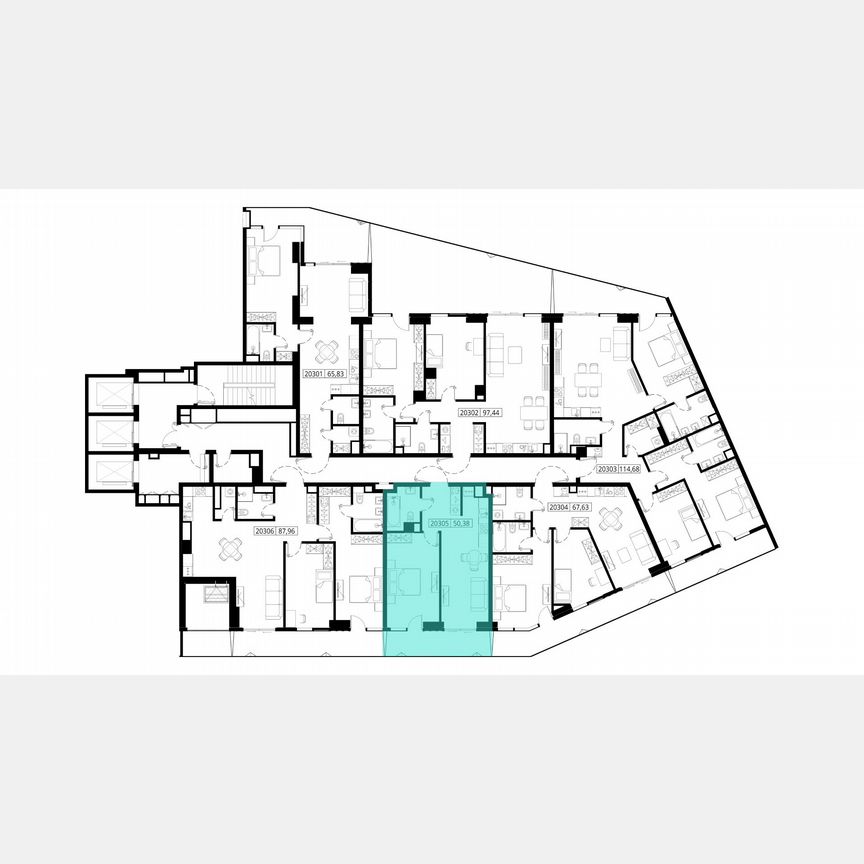 1-к. квартира, 51,2 м², 3/11 эт.