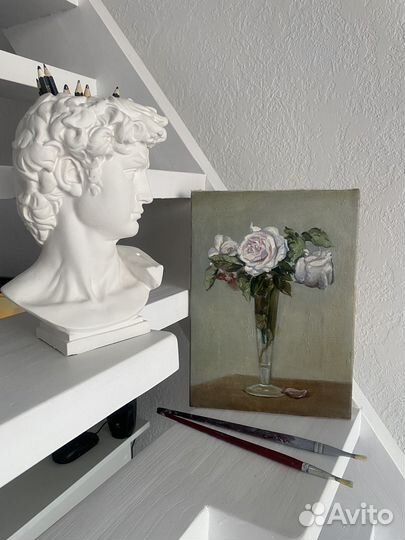 Картина маслом на холсте (розы)