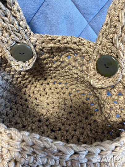 Вязанная корзина ручной работы хлопок