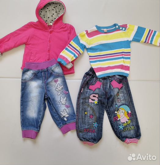 Пакет вещей и обуви на девочку 74 80 86