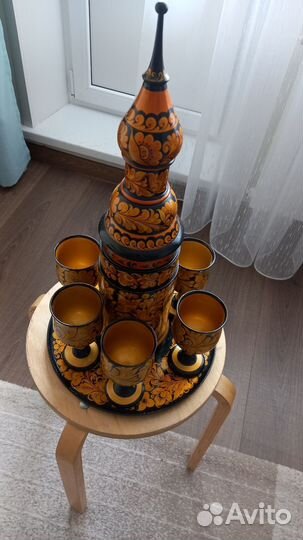 Набор Хохлома с фужерами