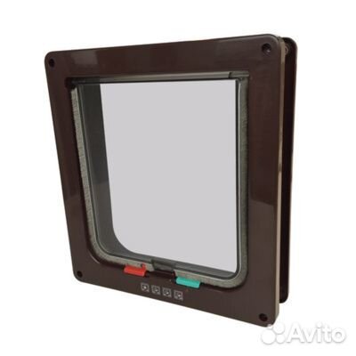 MPets Дверь для кошек 23,5х25.2 см коричневая ут-0