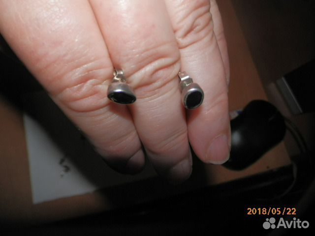 Серебряные серьги-гвоздики