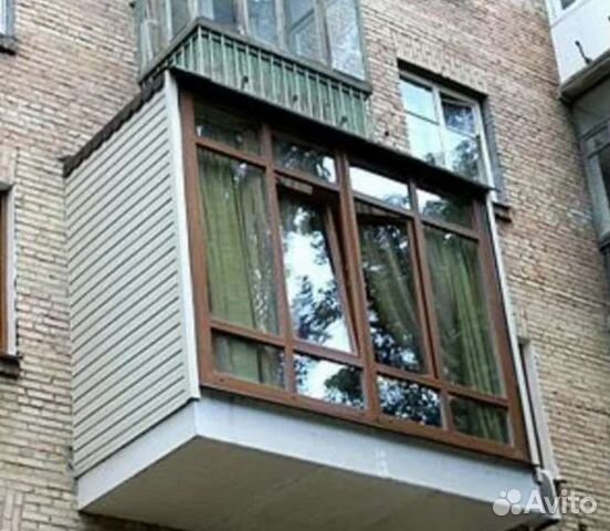 Лоджия пвх кашированная в темный дуб