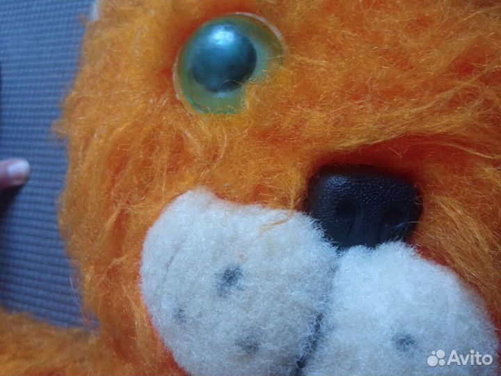 Мягкая игрушка СССР тигр кошка рыжая ватная
