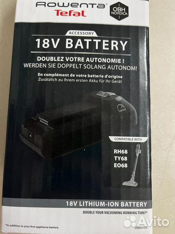 Оригинальный аккумулятор ZR009703 для пылесоса