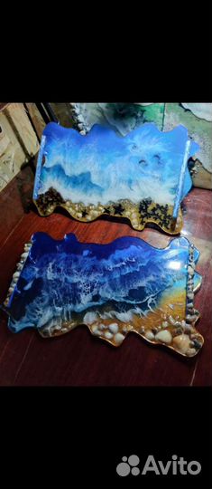 Поднос из эпоксидной смолы