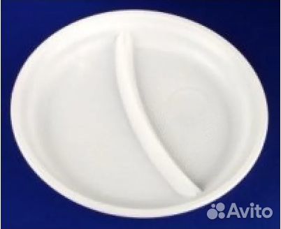 Тарелки пластиковые двухсекционные