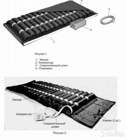 Матрас противопролежневый с компрессором
