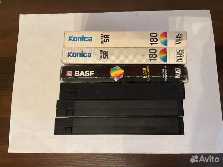 VHS кассеты чистые, в отличном состоянии 3шт