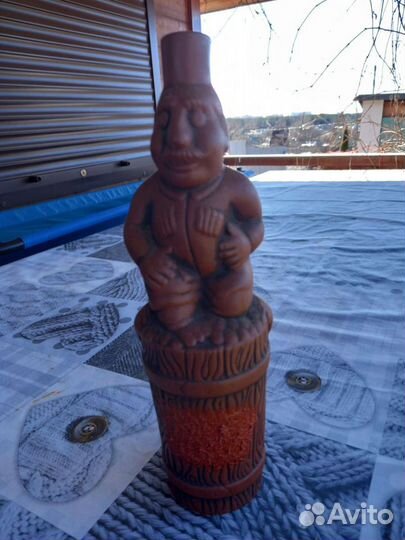 Бутылка керамическая с пробкой