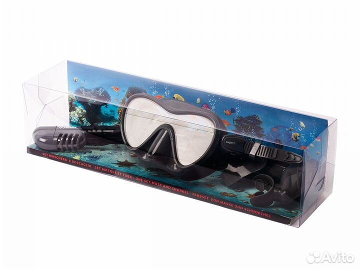 Комплект Сарган Агидель black type (маска+трубка)