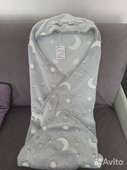 Новый детский плед с капюшоном