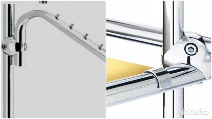 Труба хромированная 3 м и переходники к ней