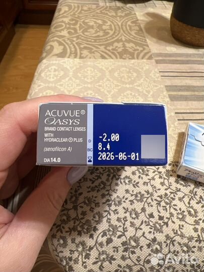 Контактные линзы acuvue oasys -1,75 и -2.00