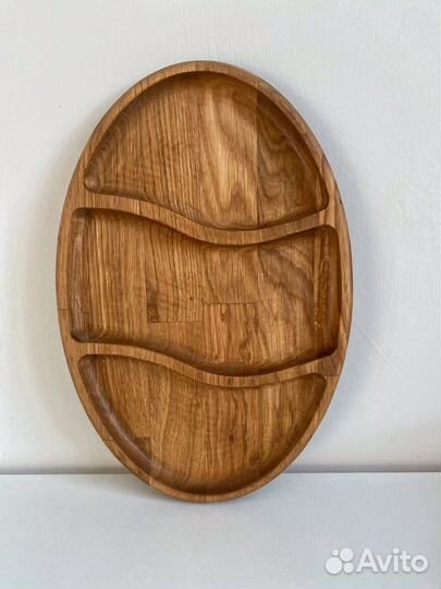 Менажница овальная деревянная дуб
