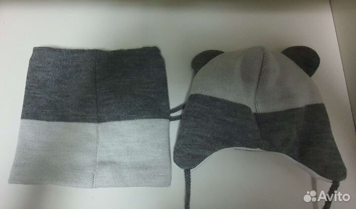 Комплект шапка и шарф для мальчика зима