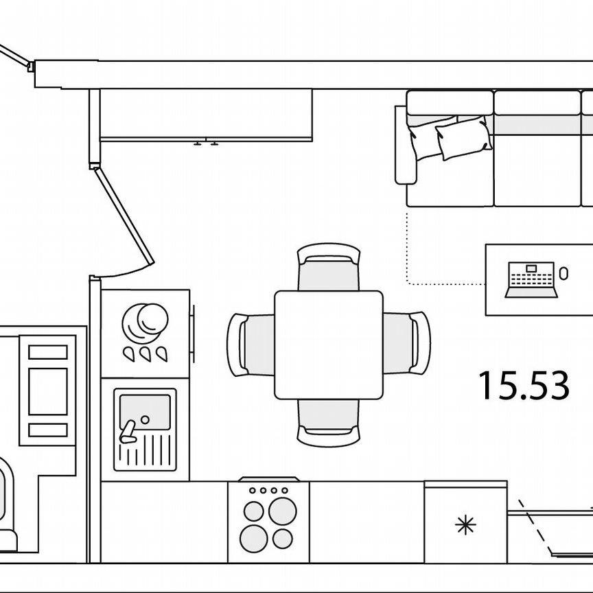 Квартира-студия, 24,9 м², 3/9 эт.