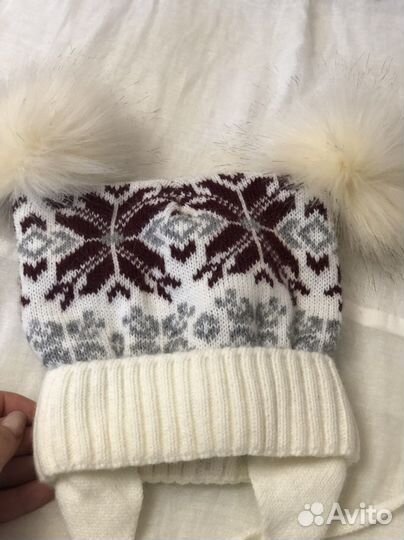 Шапка зимняя на девочку 2-3 года