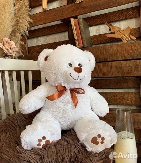 Плюшевый мишка игрушка белый