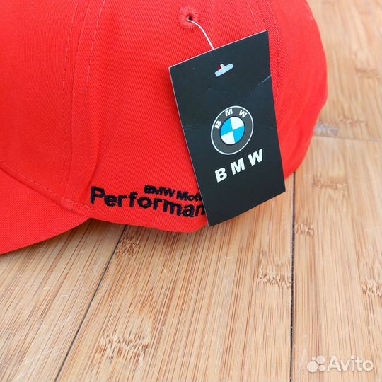 Кепка бейсболка BMW Motor Sport premium красная