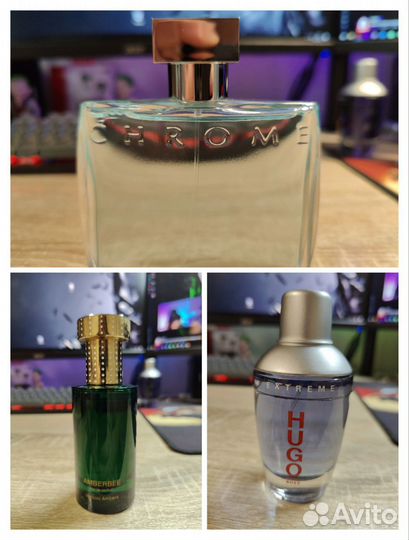 Hermetica Amberbee,Azzaro chrome,hugo boss extreme